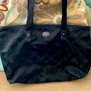 Coach Signature Black Weekender Duffle Bag